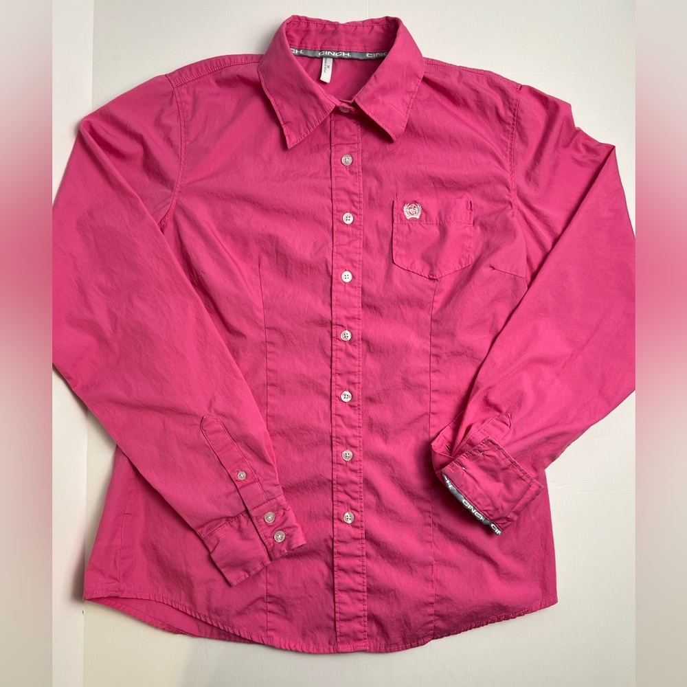 Women’s Bright Pink Cinch Western Shirt Medium